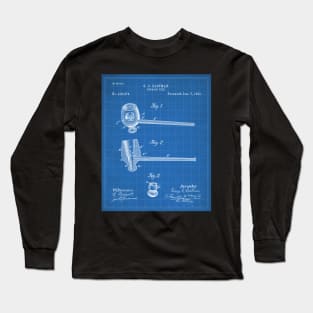 Smoking Pipe Patent - Pipe Smoker Tobacco Art - Blueprint Long Sleeve T-Shirt